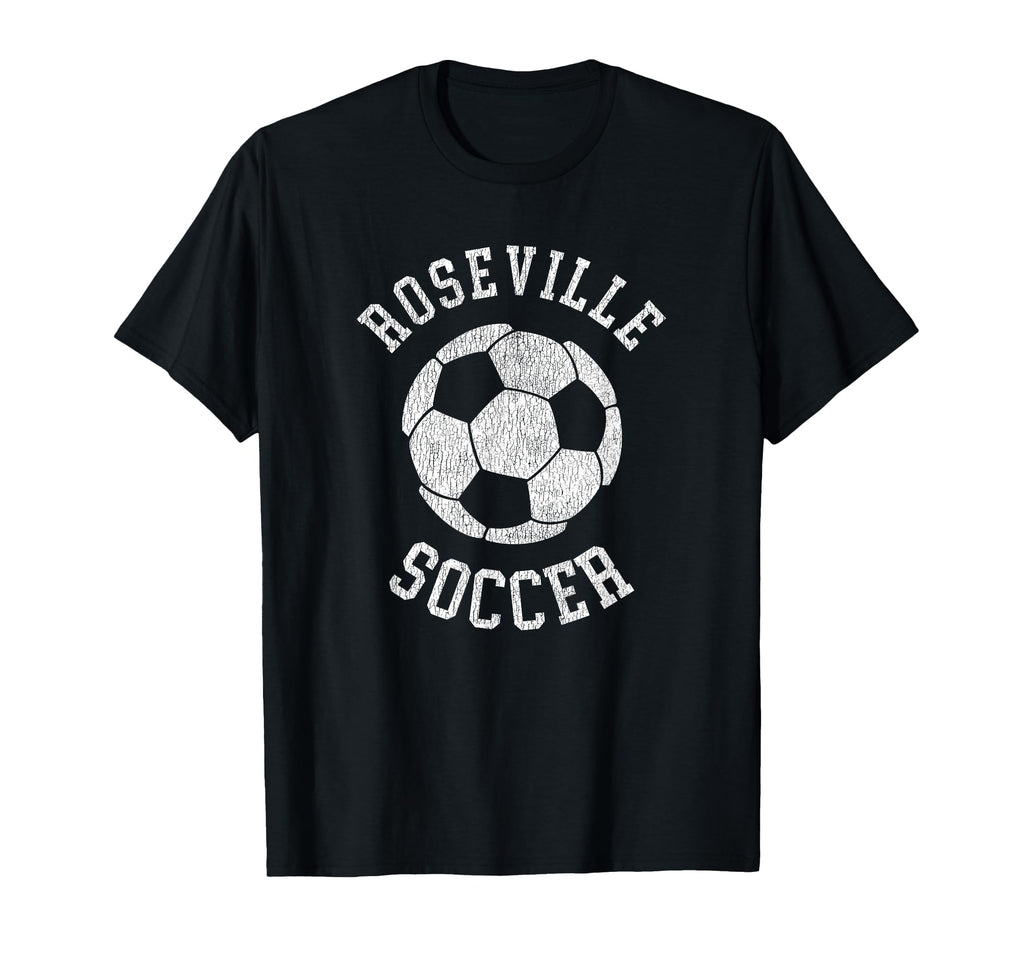 Roseville Soccer Distressed 90S T-Shirt - Graphic Print Men Women