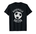 Roseville Soccer Distressed 90S T-Shirt - Graphic Print Men Women