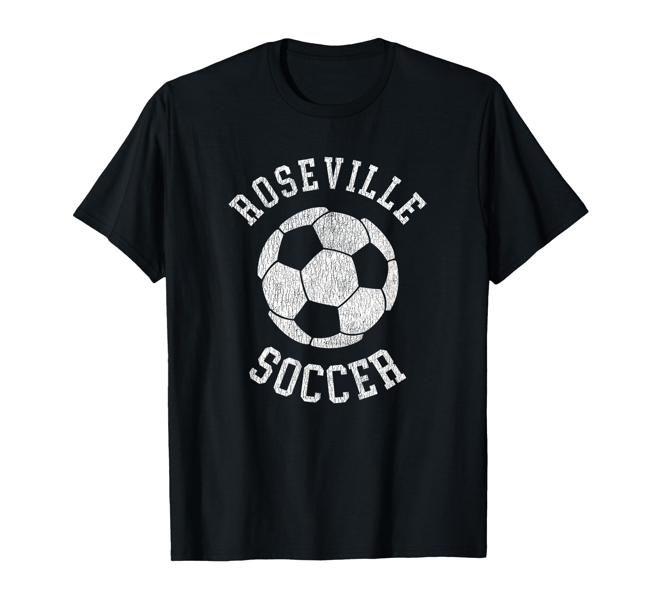 Roseville Soccer Distressed 90S T-Shirt - Graphic Print Men Women