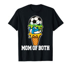 Soccer Volleyball Mom Ice Cream T-Shirt - Casual Everyday Wear Men Women