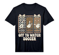Off To Watch Soccer Silly Goose Funny T-Shirt - Trendy Graphic for Adults