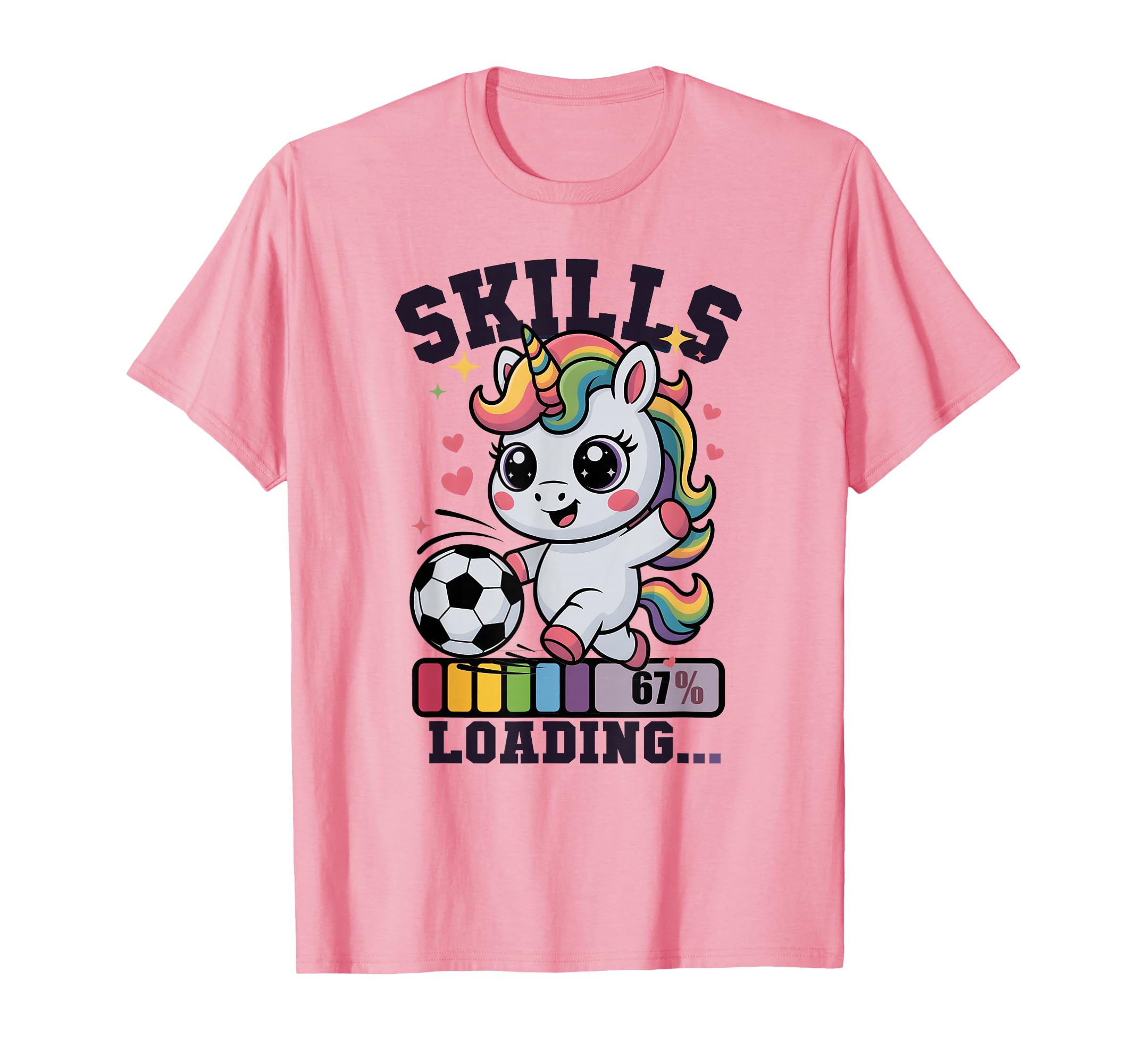 Soccer Unicorn 67 Skills Loading T-Shirt - Streetwear Style Men Women