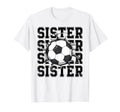 Soccer Sister Cracked Wall Family T-Shirt - Unique Graphic for Adults