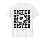 Soccer Sister Cracked Wall Family T-Shirt - Unique Graphic for Adults