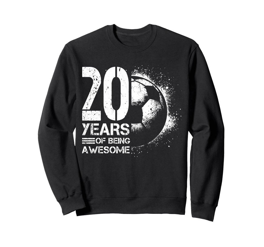 20Th Birthday Soccer Player Football Sweatshirt - Streetwear Style Unisex