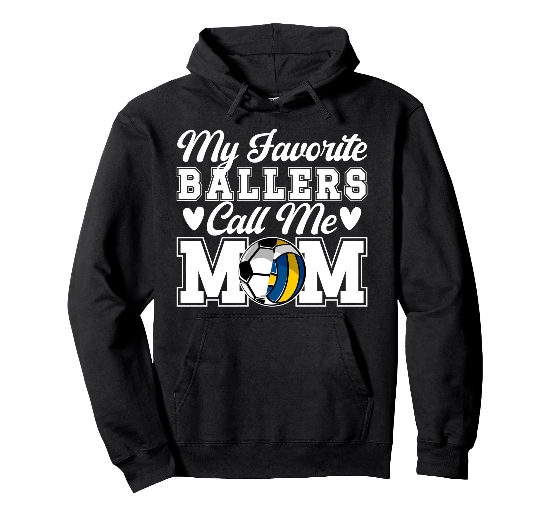 My Favorite Ballers Call Me Mom Hoodie - Custom Art Print for Adults