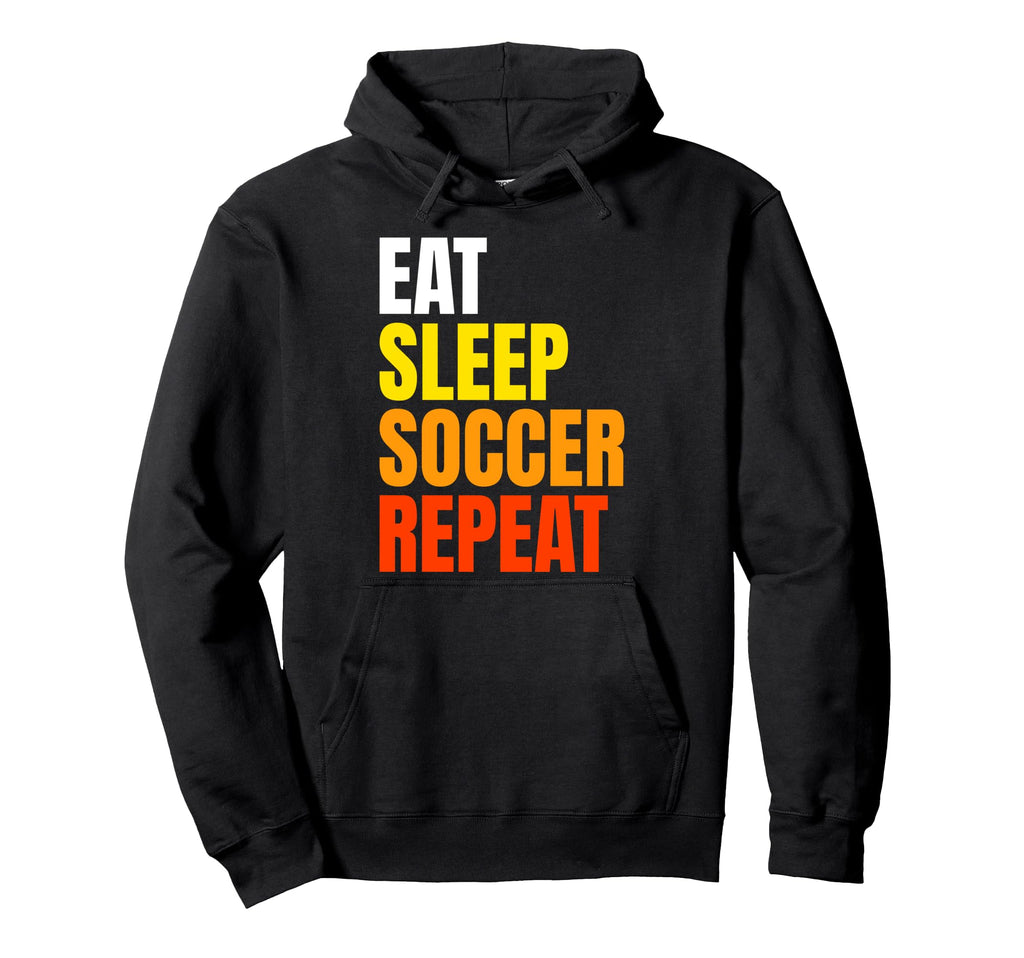 Eat Sleep Soccer Repeat Hoodie - Aesthetic Graphic for Adults
