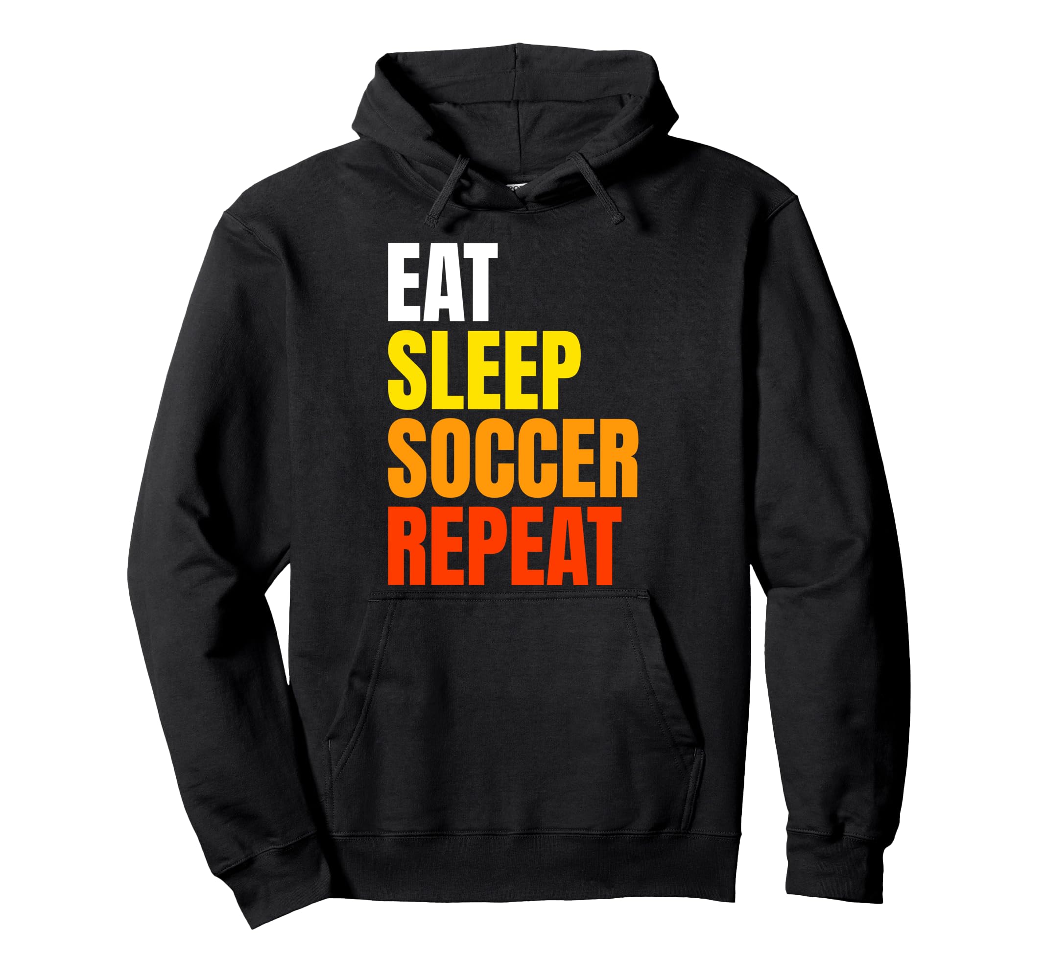 Eat Sleep Soccer Repeat Hoodie - Aesthetic Graphic for Adults