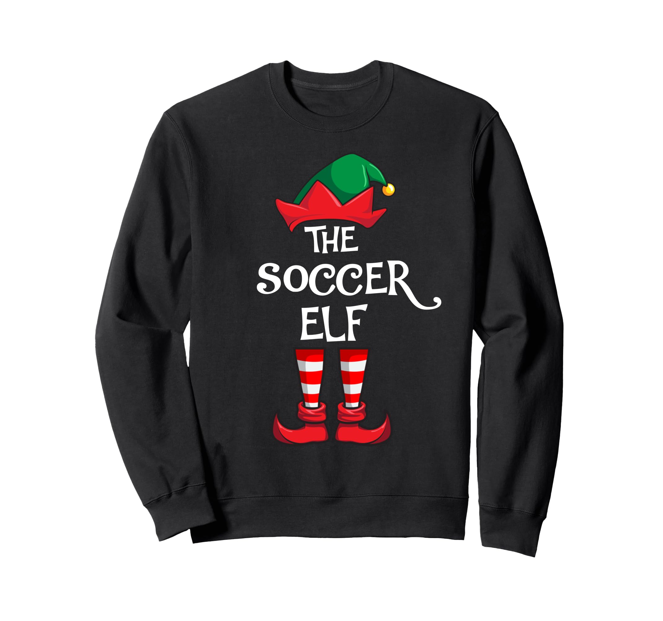 Funny Soccer Elf Matching Family Sweatshirt - Custom Art Print Men Women