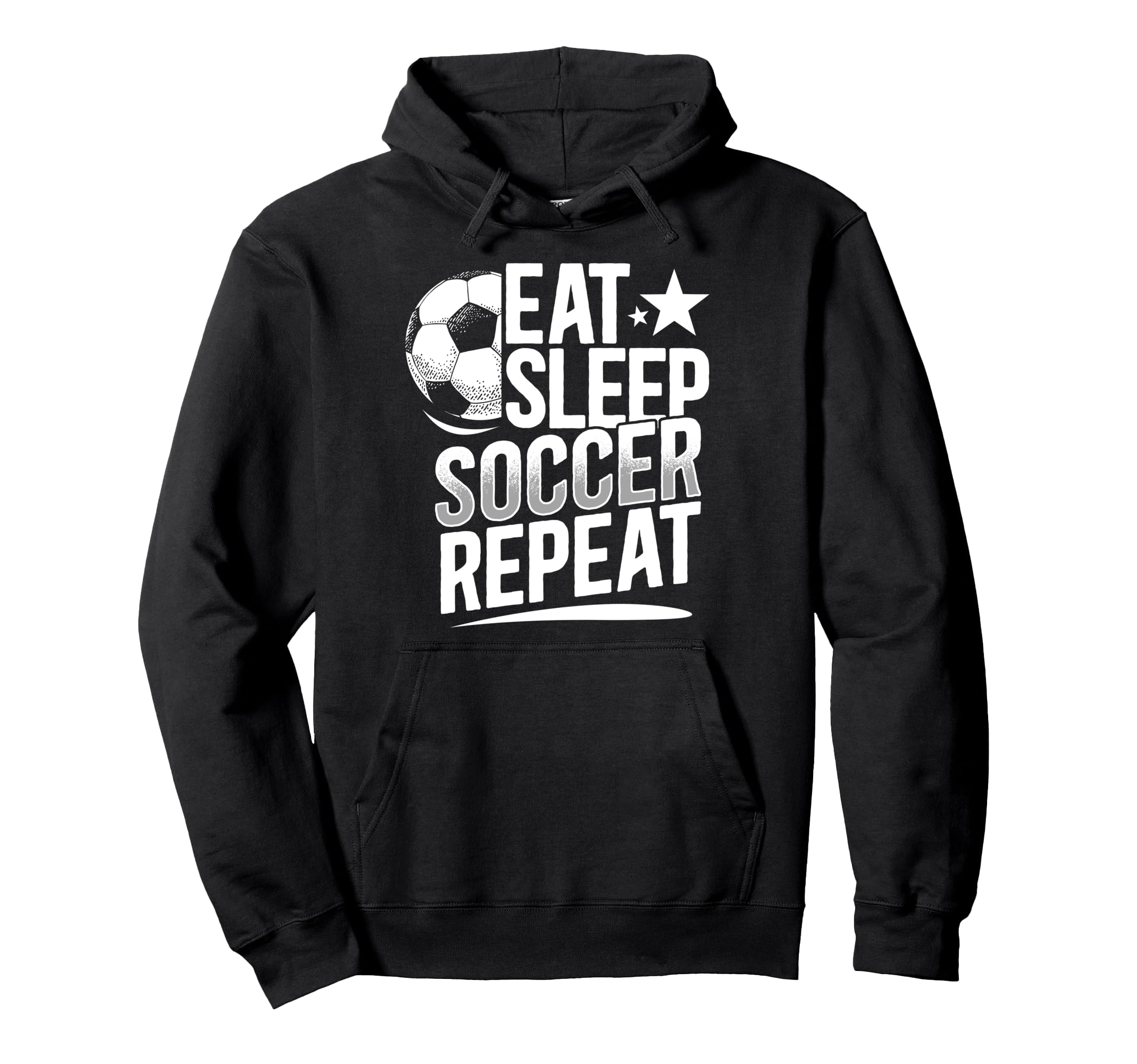 Eat Sleep Soccer Repeat Soccer Player Hoodie - Aesthetic Graphic for Adults