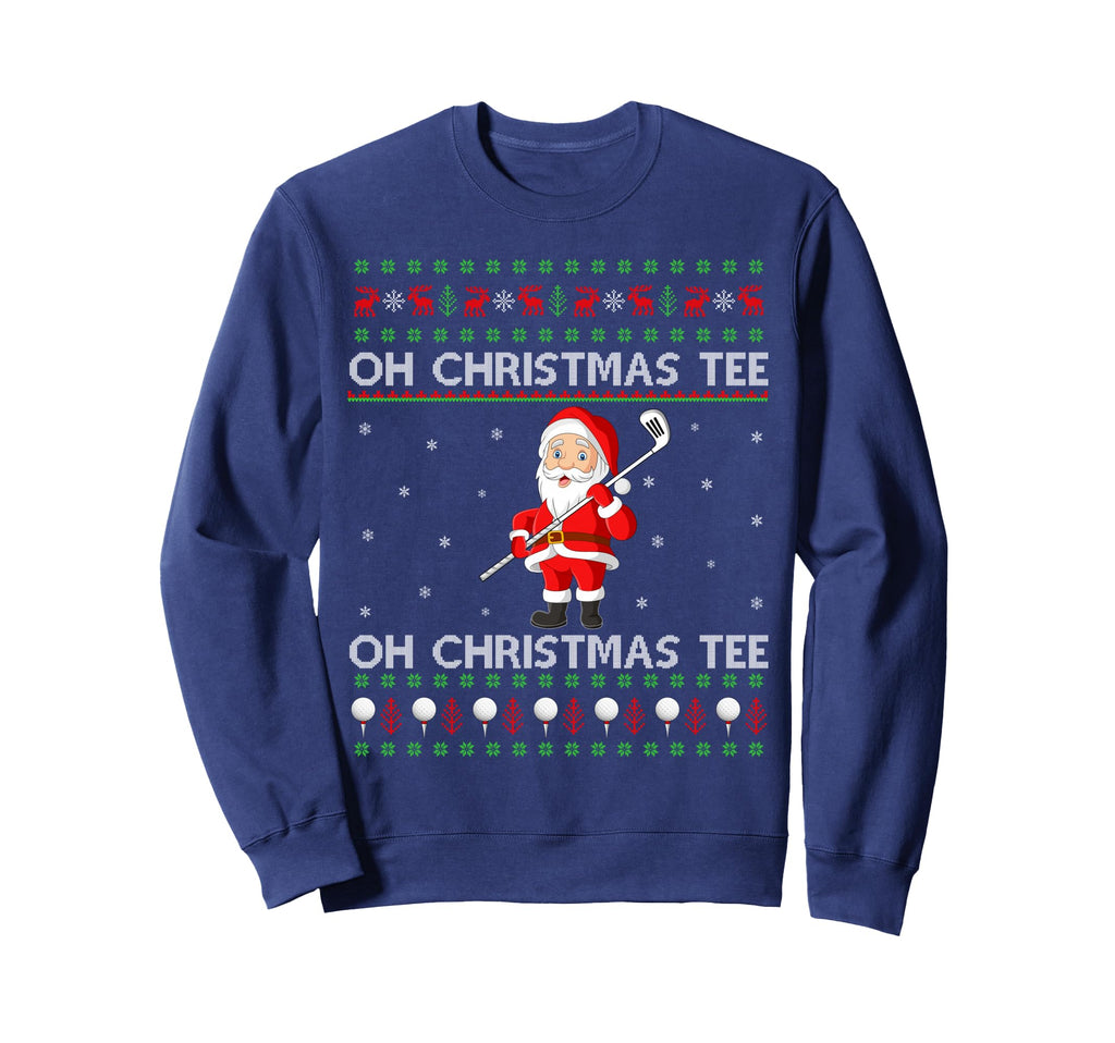 Funny Santa Playing Golf Sweatshirt - Casual Everyday Wear for Adults