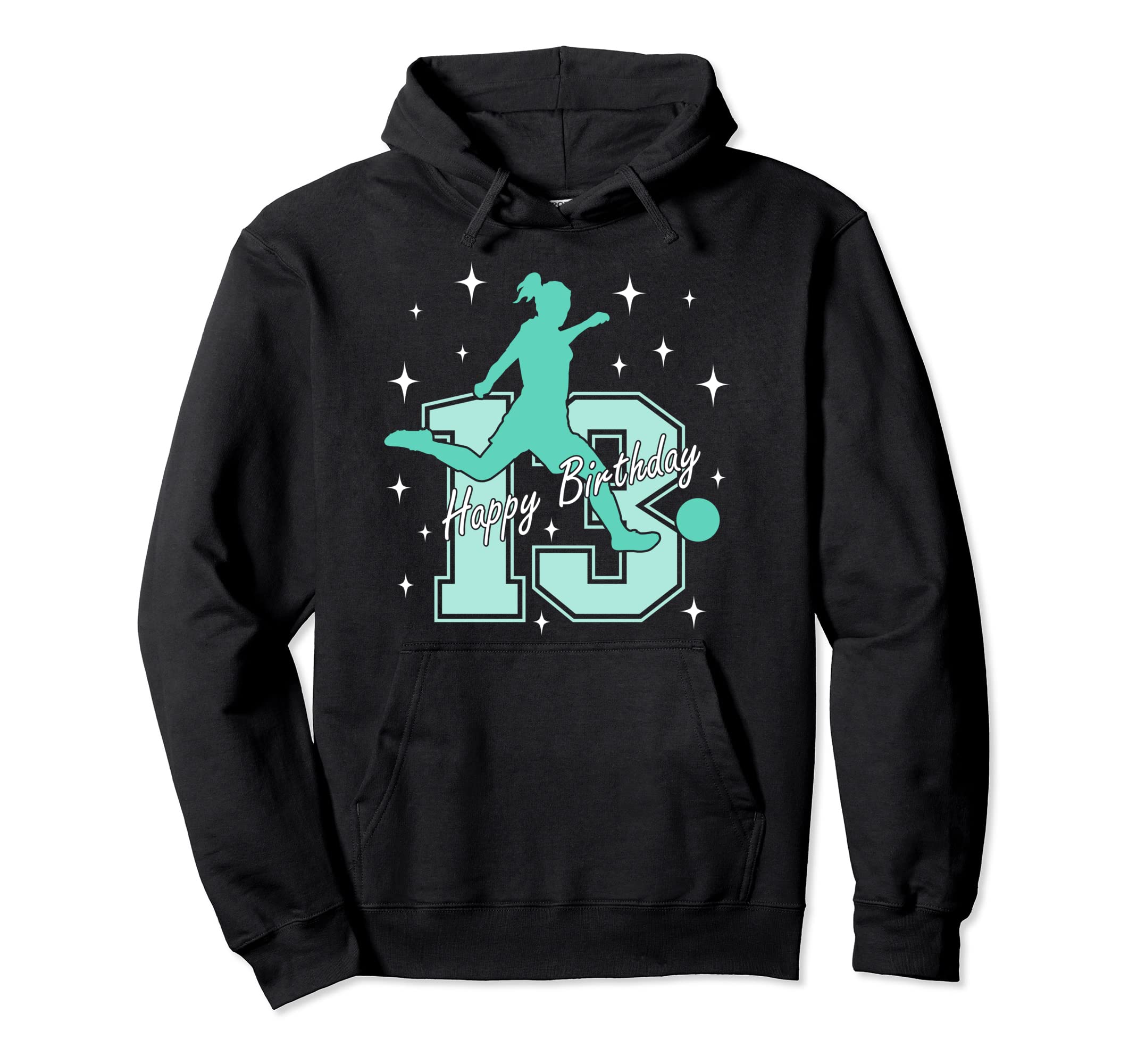13Th Birthday Soccer Playing Hoodie - Novelty Apparel Men Women