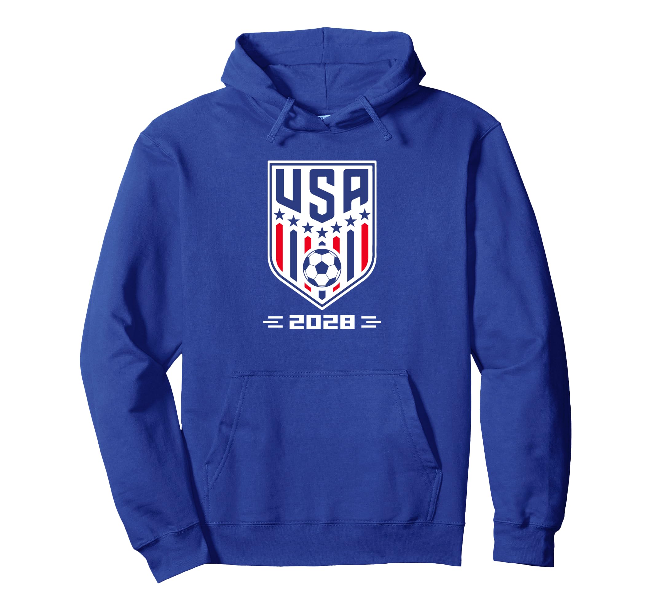American Flag Soccer Team Soccer 2028 Hoodie - Graphic Print for Adults