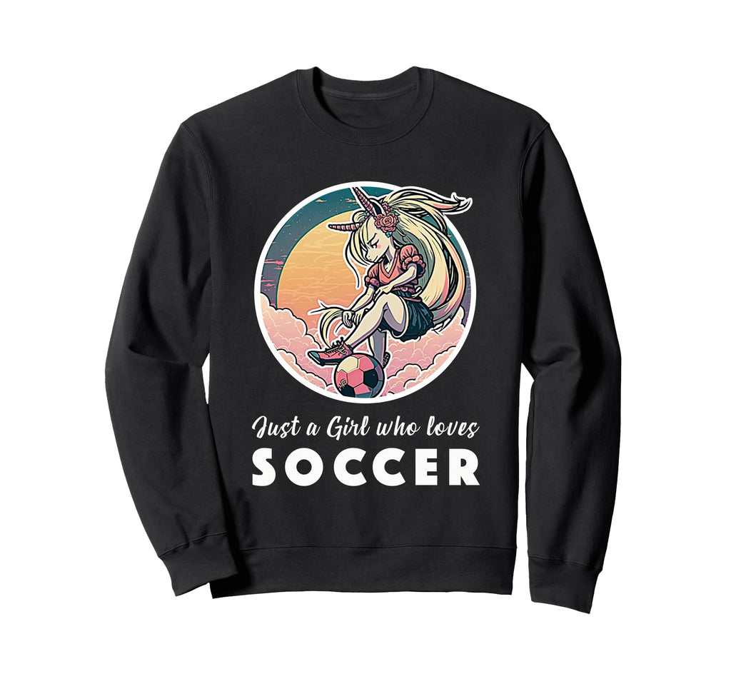 Soccer Anime Manga Unicorn Soccer Sweatshirt - Novelty Apparel for Adults