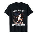 Soccer Lovers Gift Just Who Loves T-Shirt - Casual Everyday Wear Men Women