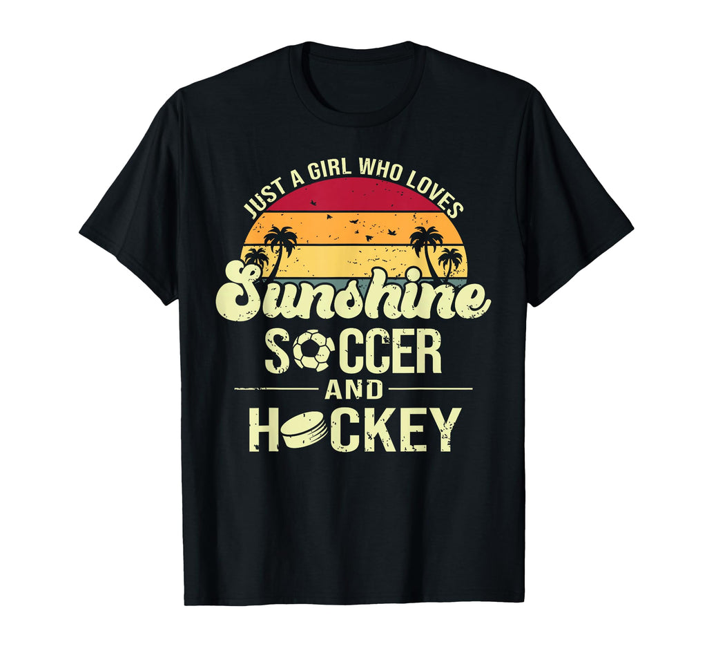 Just Who Loves Sunshine Soccer Hockey T-Shirt - Graphic Print Unisex
