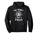 My Heart Is That Field Soccer Player Fan Hoodie - Trendy Graphic Unisex
