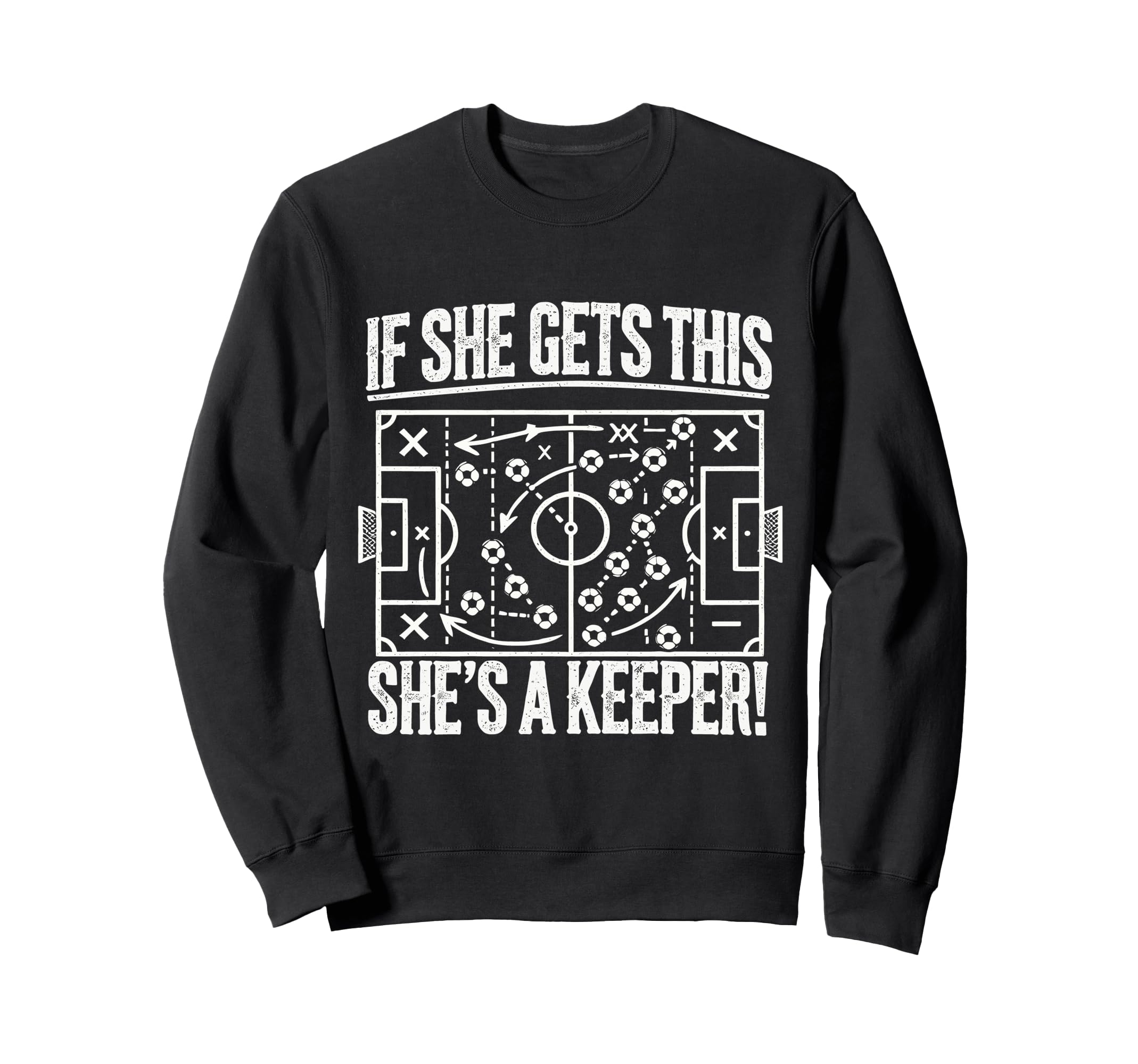 Soccer Goalie Art Soccer Coach Sweatshirt - Casual Everyday Wear Men Women