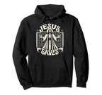 Jesus Saves Soccer Goalie Hoodie - Fun Novelty Design for Adults