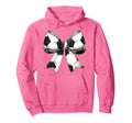 Coquette Bow Soccer Ball Pattern Mothers Hoodie - Graphic Print for Adults