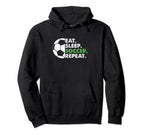 Eat Sleep Soccer Repeat Soccer Player Hoodie - Trendy Graphic for Adults
