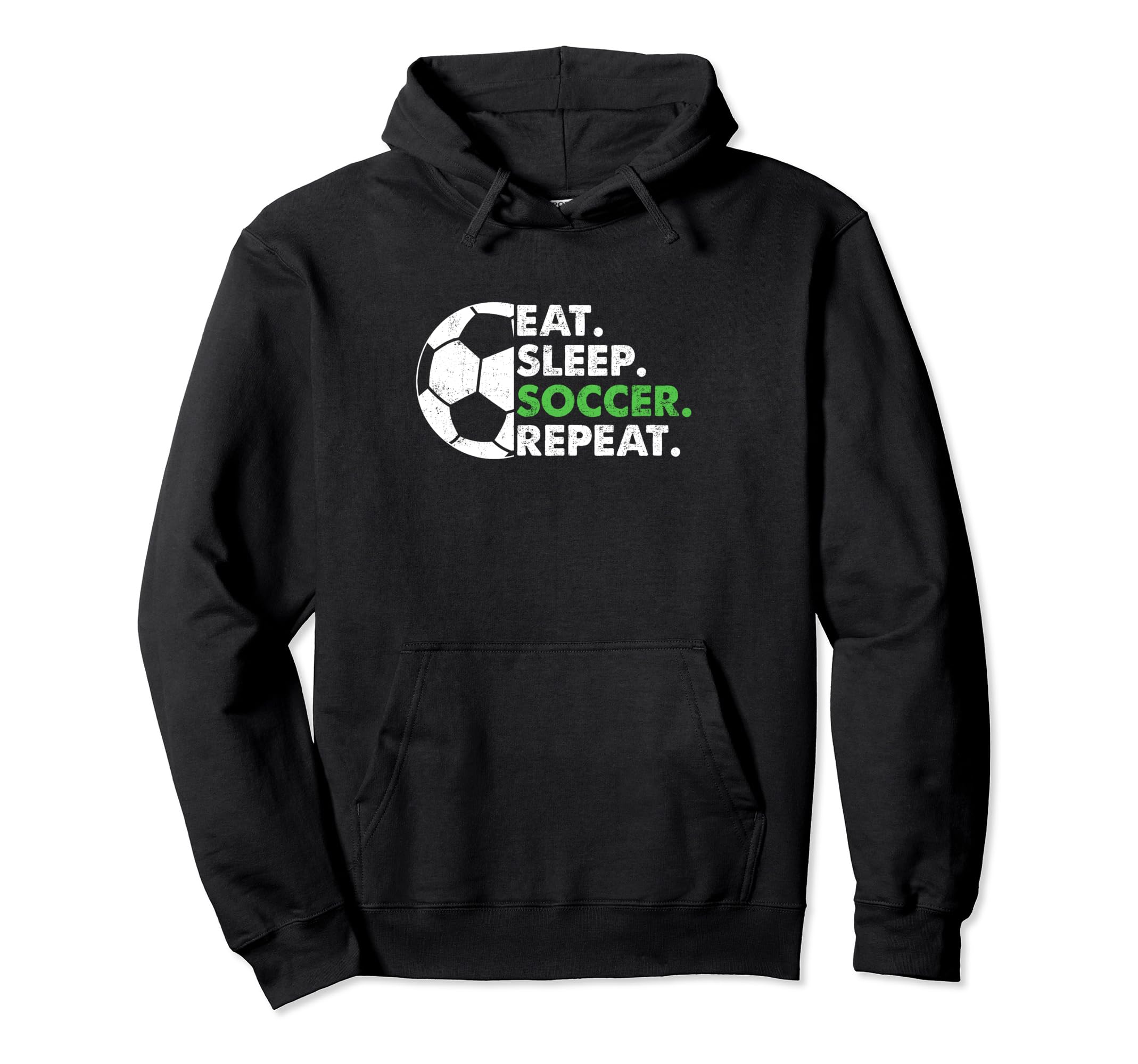 Eat Sleep Soccer Repeat Soccer Player Hoodie - Trendy Graphic for Adults