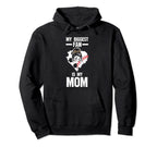 My Biggest Fan Is My Mom Ballmom Ball Hoodie - Graphic Print for Adults