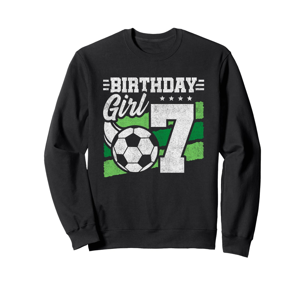 7Th Birthday Soccer Party 7 Year Sweatshirt - Minimalist Print for Adults