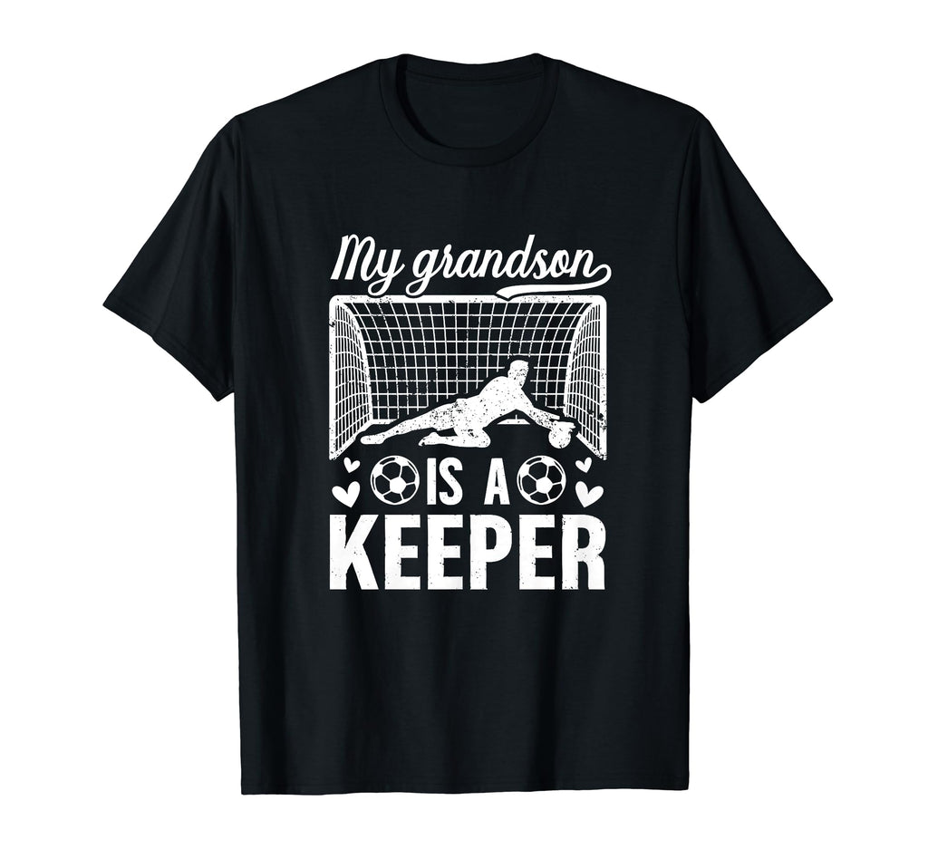 My Grandson Soccer Keeper Grandma T-Shirt - Fun Novelty Design for Adults