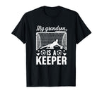 My Grandson Soccer Keeper Grandma T-Shirt - Fun Novelty Design for Adults
