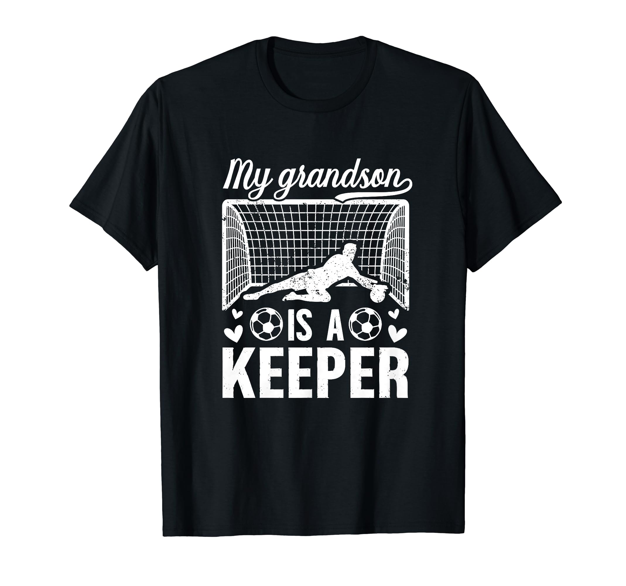 My Grandson Soccer Keeper Grandma T-Shirt - Fun Novelty Design for Adults
