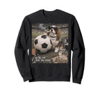 Funny Dog Smoking Sunglasses Soccer Sweatshirt - Graphic Print for Adults