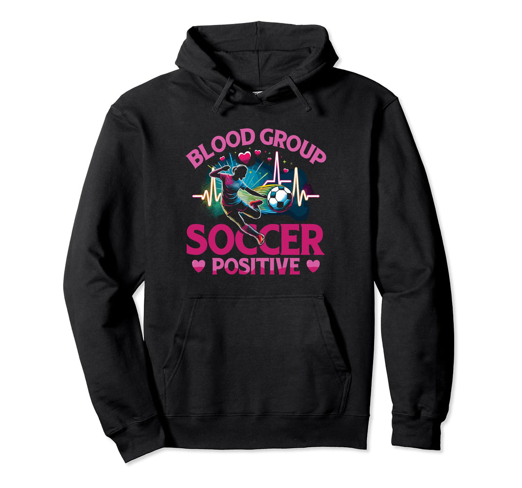 Soccer Soccer Player Blood Group Soccer Hoodie - Graphic Print Unisex