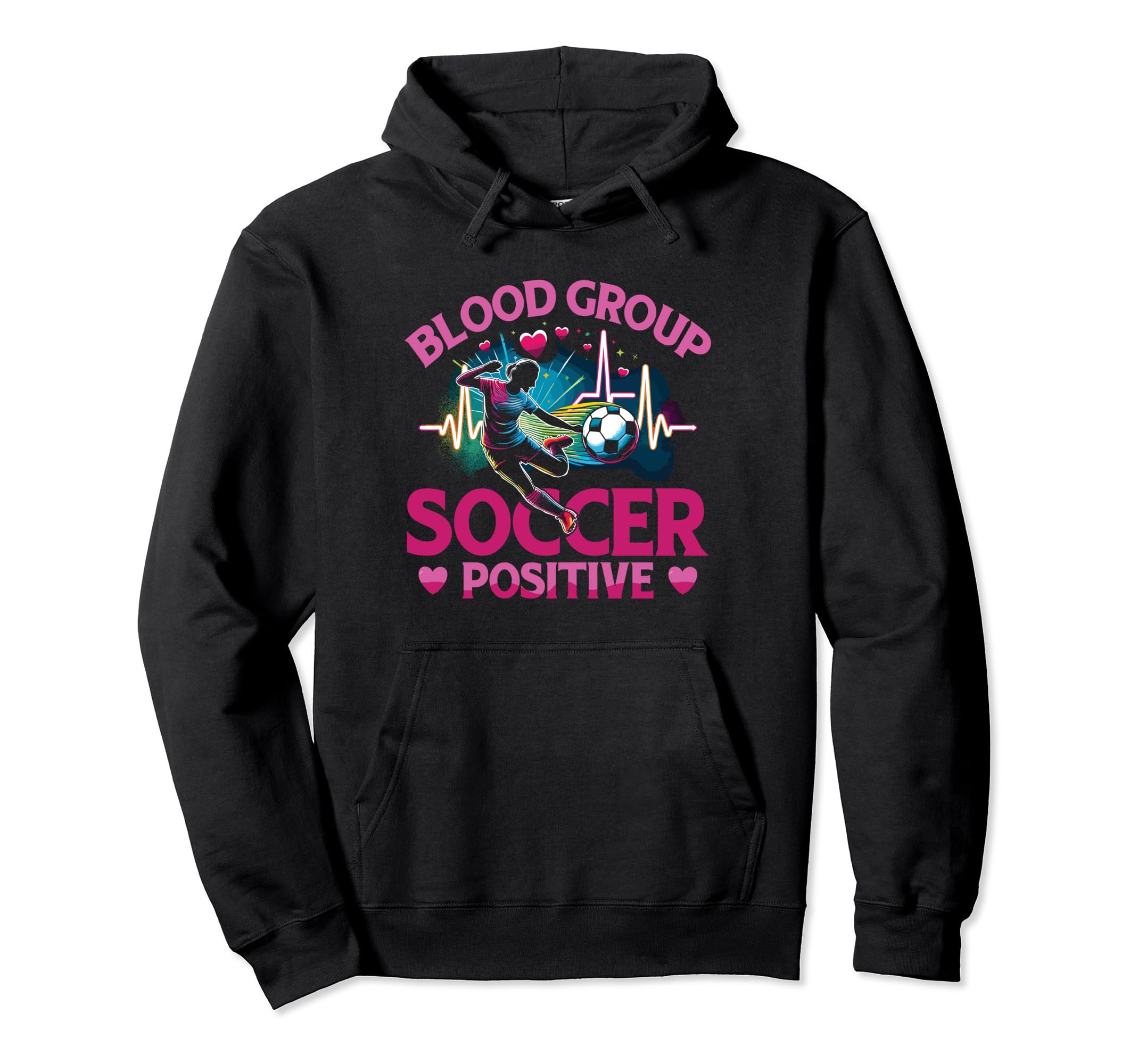Soccer Soccer Player Blood Group Soccer Hoodie - Graphic Print Unisex