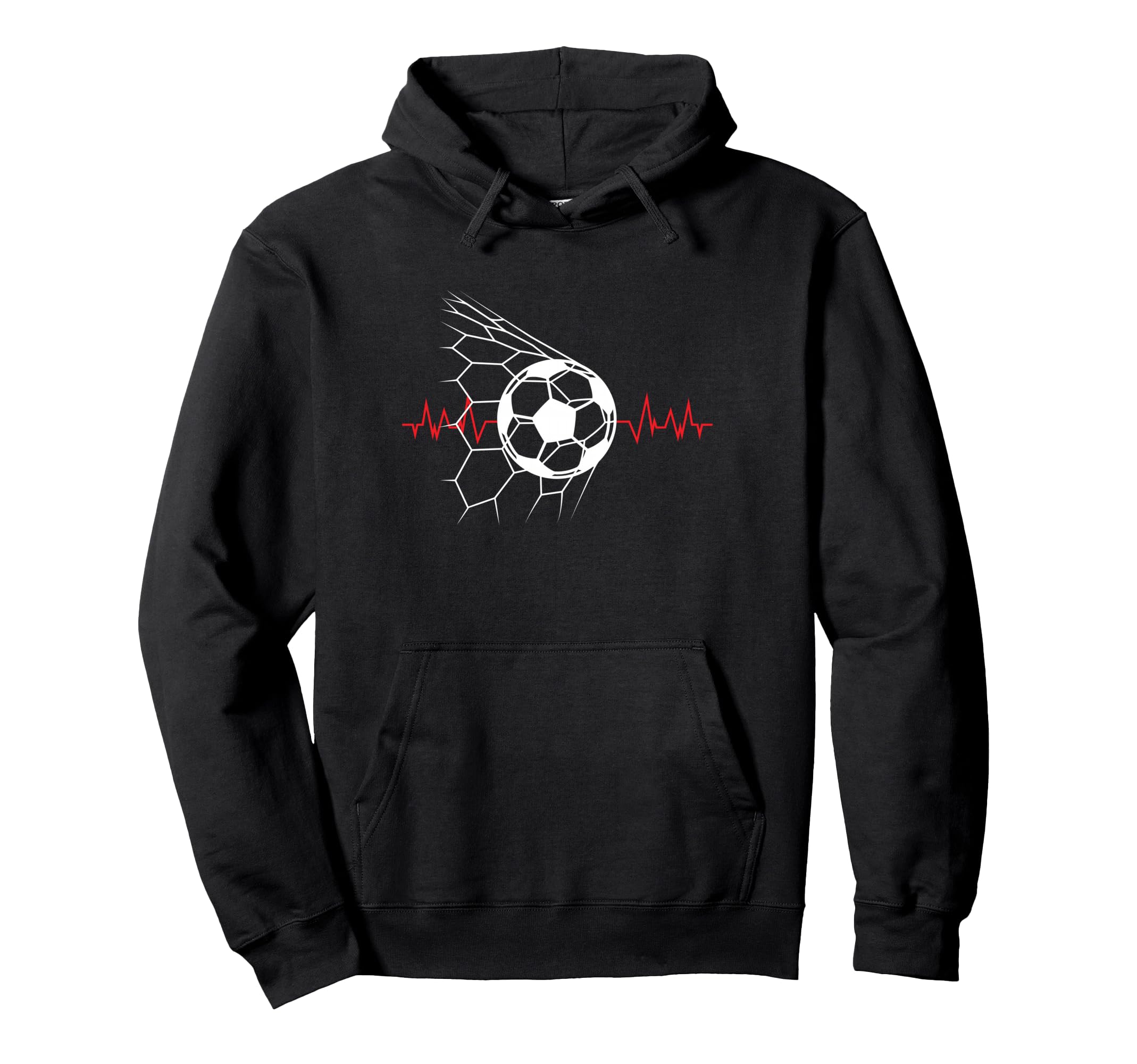 Soccer Ball Heartbeat Players And Soccer Hoodie - Trendy Graphic Unisex