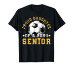 Class 2024 Daughter Soccer Senior 2024 T-Shirt - Streetwear Style Unisex