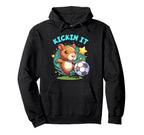 Kickin It Soccer Player Capybara Hoodie - Fun Novelty Design Men Women