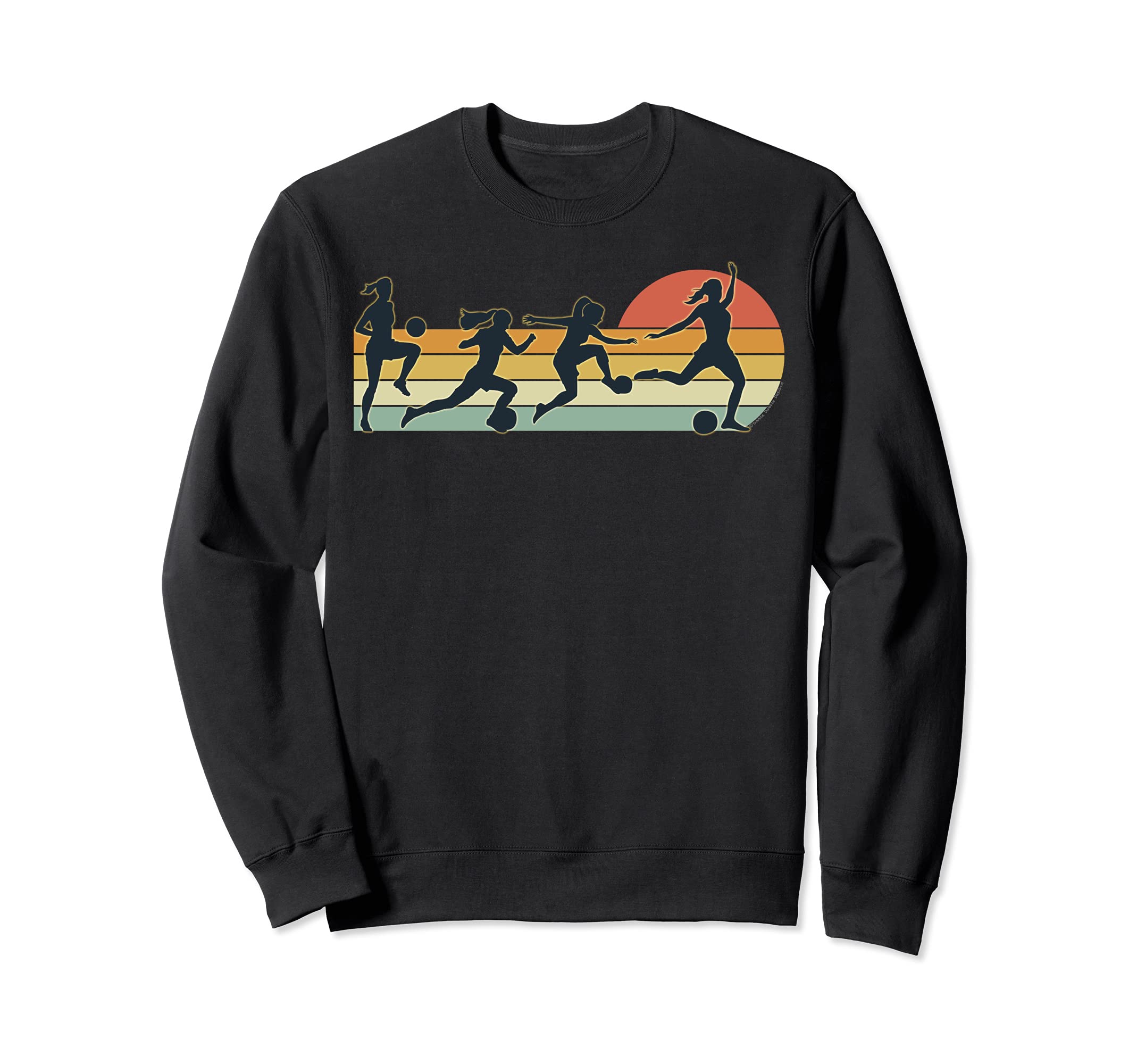 Womens Soccer Players Sunset Soccer Sweatshirt - Unique Graphic Unisex