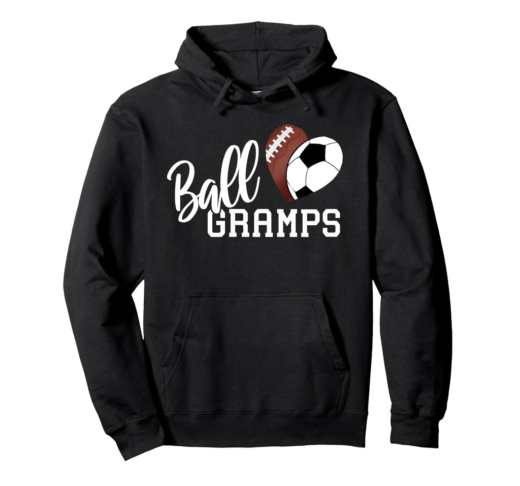 Ball Gramps Heart Funny Football Hoodie - Aesthetic Graphic for Adults
