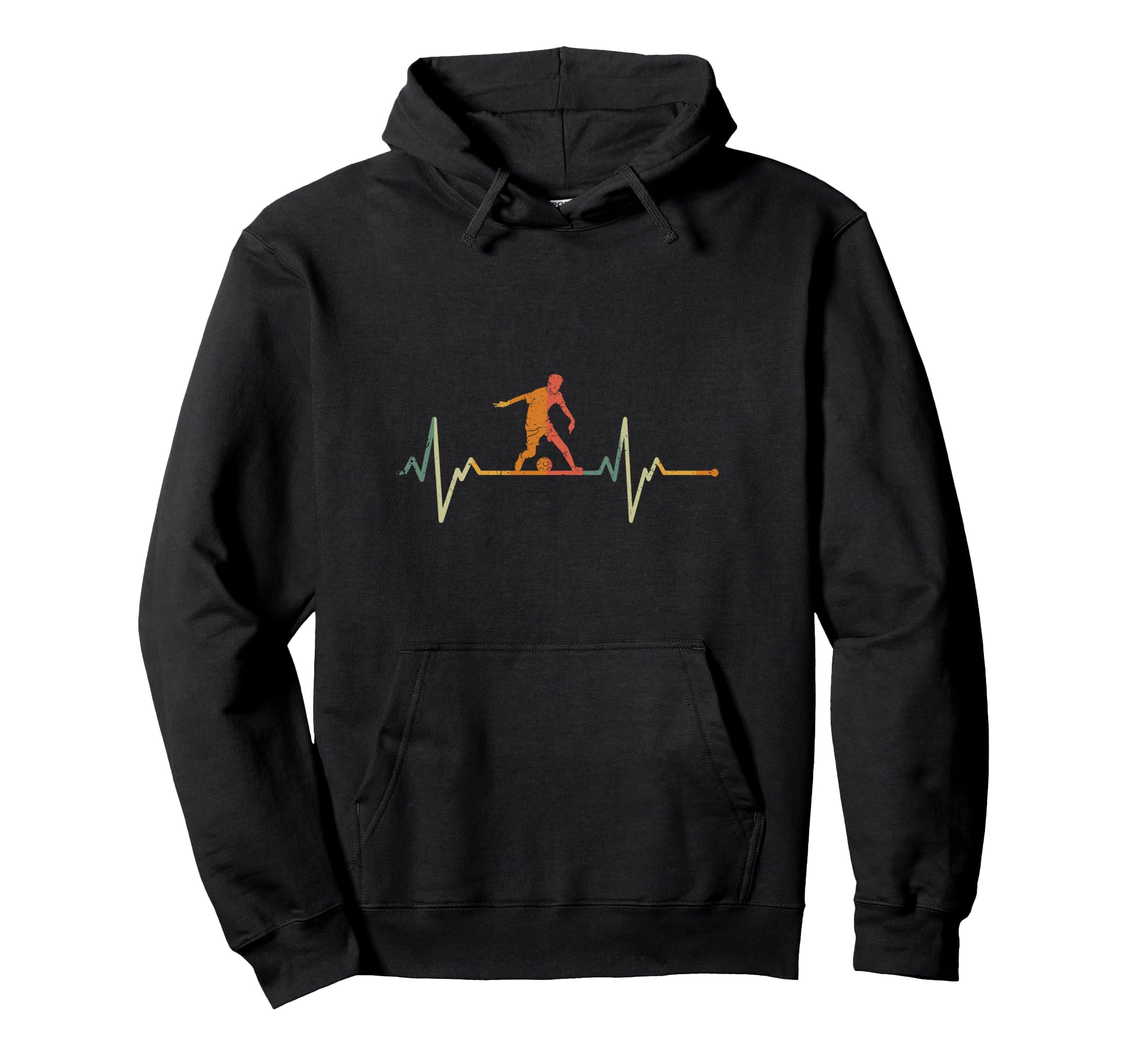 Soccer Player Gift Heartbeat Football Hoodie - Minimalist Print Men Women