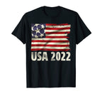 Soccer World Football Usa Flag T-Shirt - Aesthetic Graphic for Adults