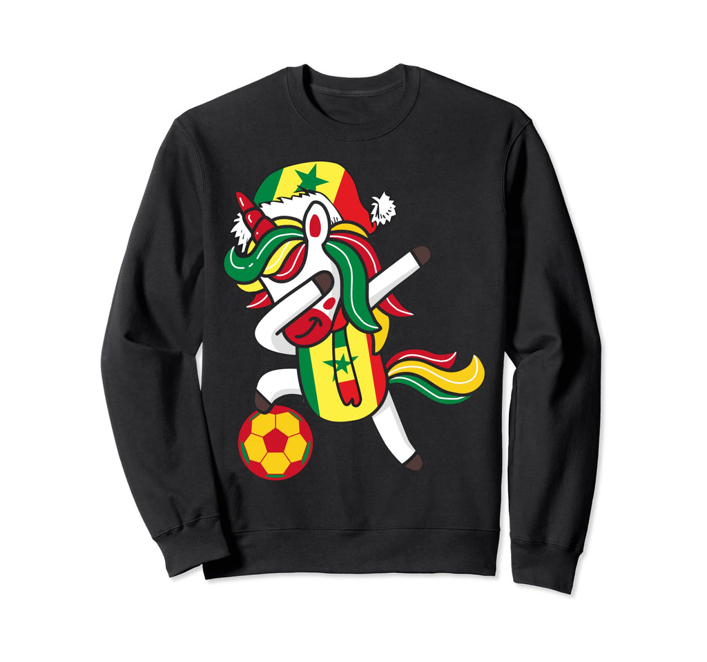 Soccer Dabbing Unicorn Hat Sweatshirt - Casual Everyday Wear for Adults