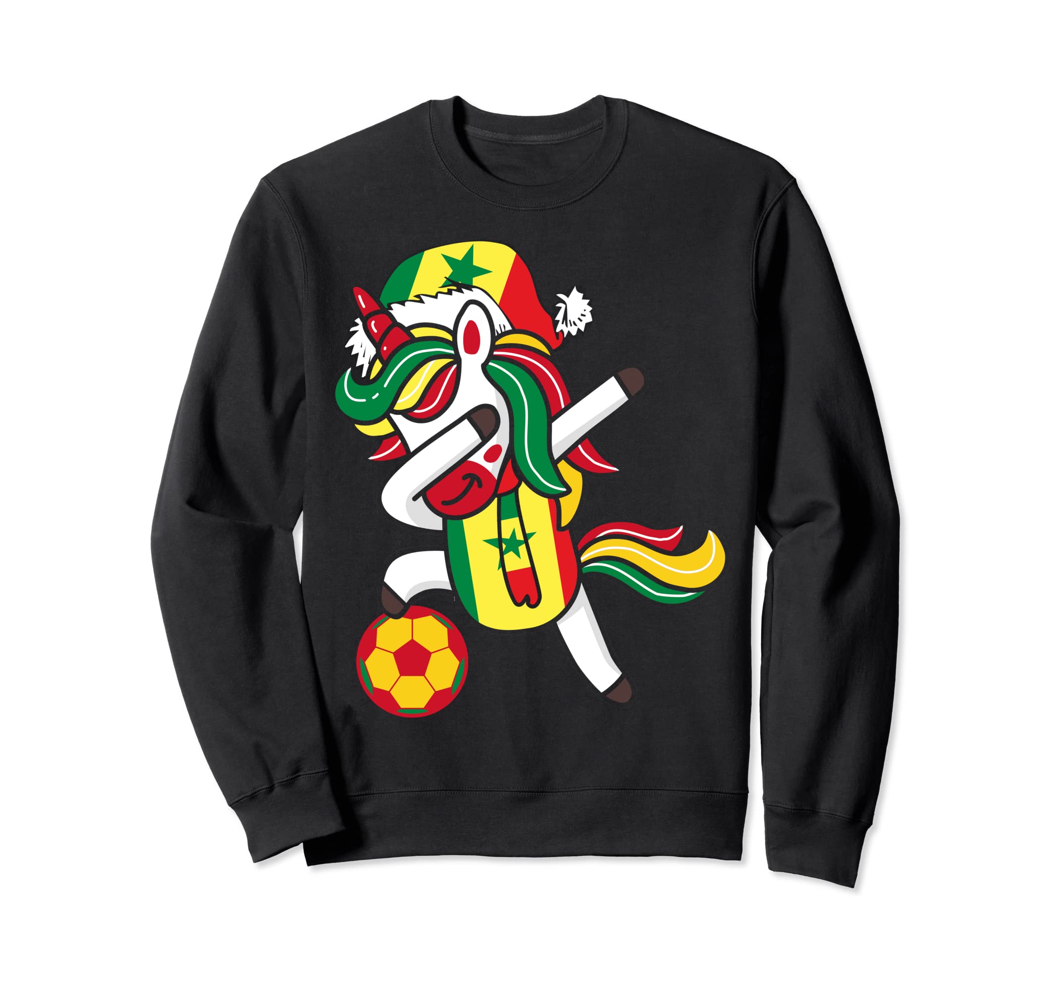 Soccer Dabbing Unicorn Hat Sweatshirt - Casual Everyday Wear for Adults