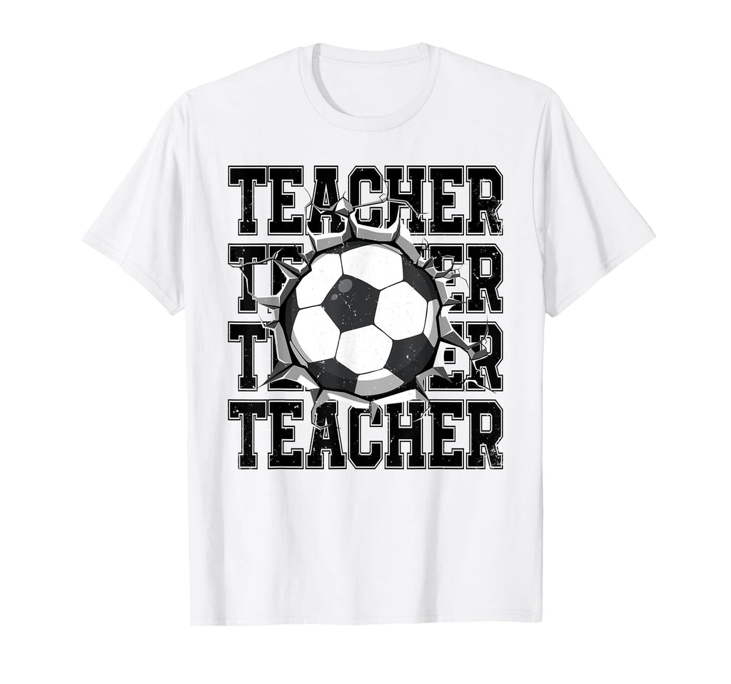 Soccer Teacher Cracked Wall Family T-Shirt - Novelty Apparel Men Women