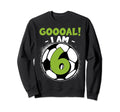 6 Year Old Birthday Soccer Themed 6Thb Sweatshirt - Unique Graphic Unisex