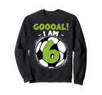 6 Year Old Birthday Soccer Themed 6Thb Sweatshirt - Unique Graphic Unisex