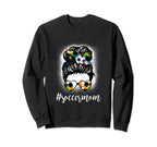 Soccer Mom Messy Bun Soccer Lover Sweatshirt - Minimalist Print for Adults