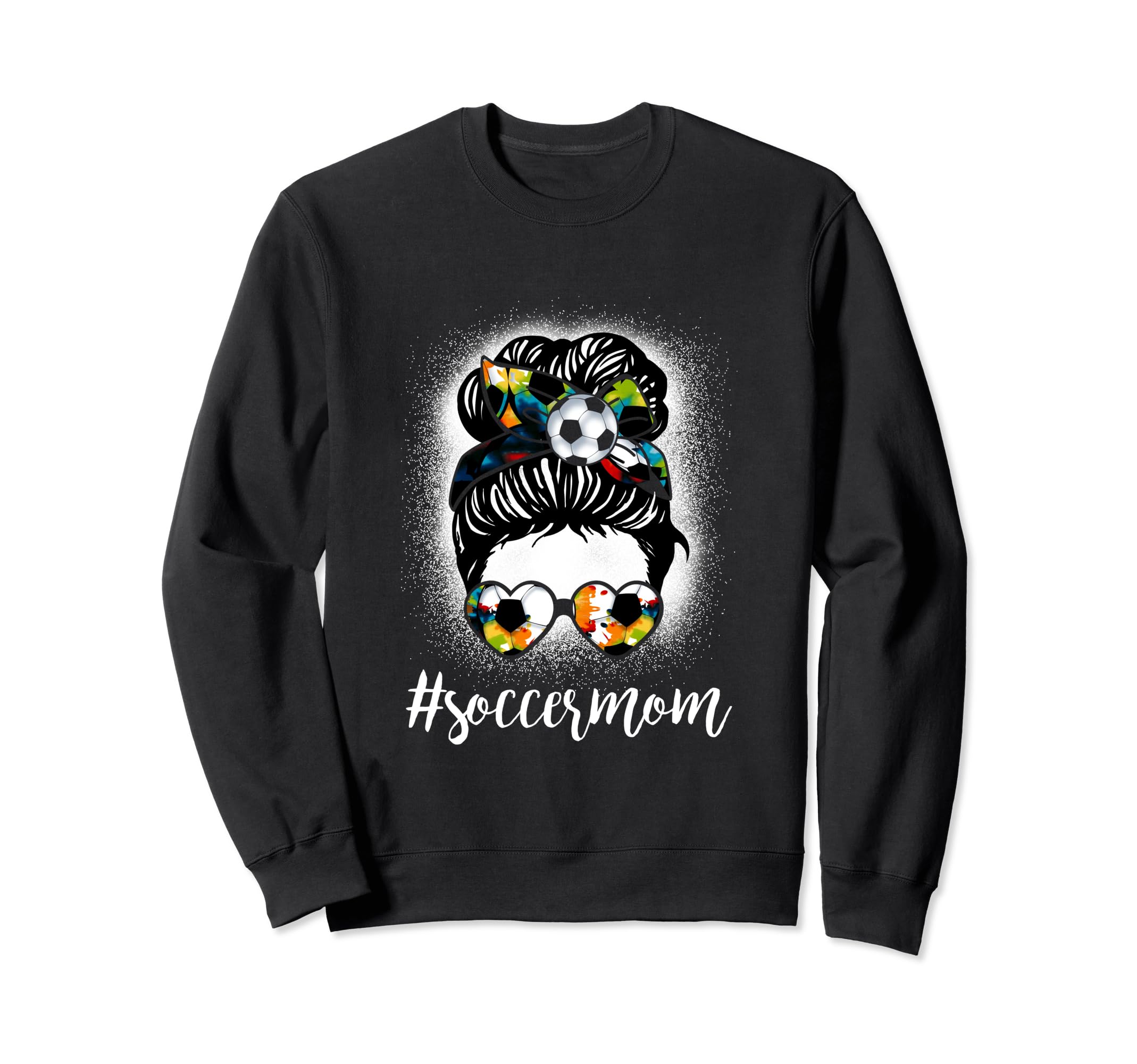 Soccer Mom Messy Bun Soccer Lover Sweatshirt - Minimalist Print for Adults