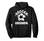 Soccer Grumpa Soccer Ball Distressed Funny Hoodie - Unique Graphic Unisex
