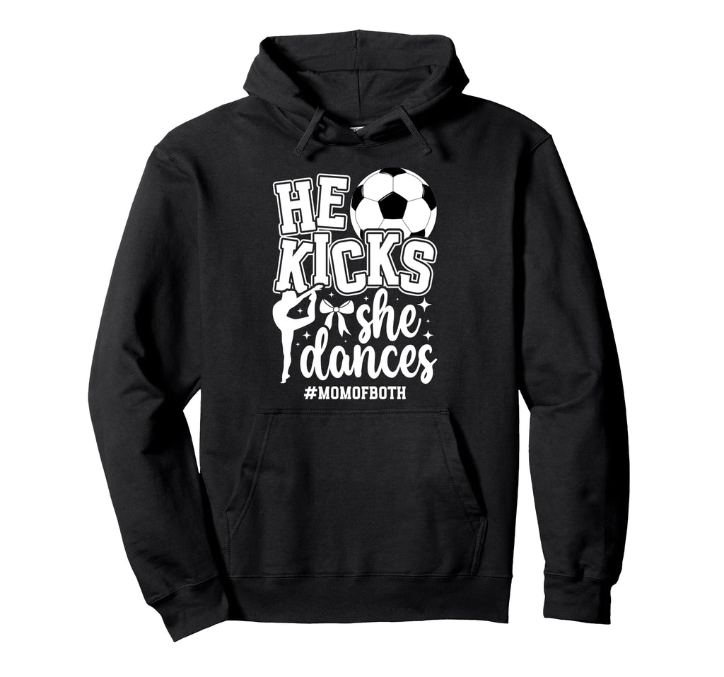 Mom Both Soccer And Dance Mom Dancing Hoodie - Graphic Print for Adults